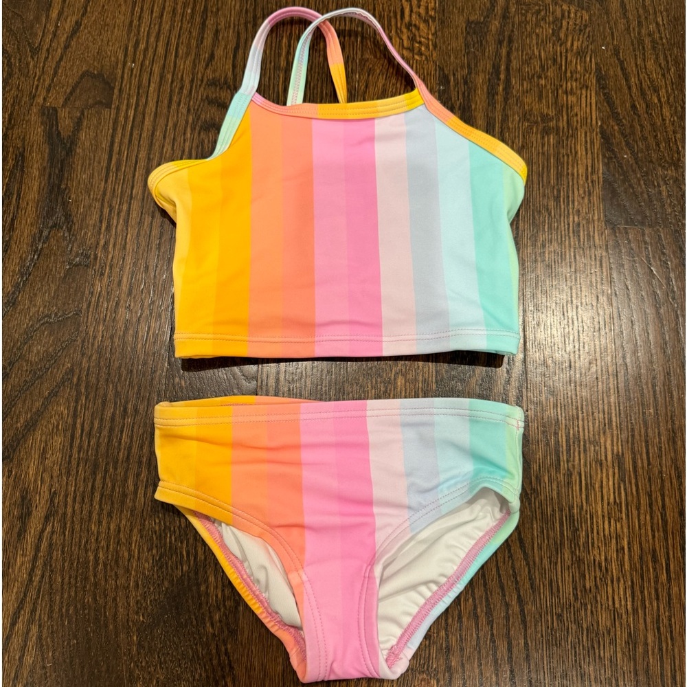 Hanna Andersson Rainbow Striped Kids Bikini